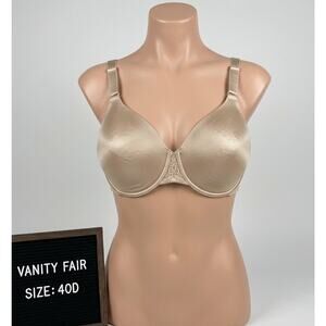Vanity Fair Beauty Back 40D Bra Tan Full Coverage Underwire Style 76380